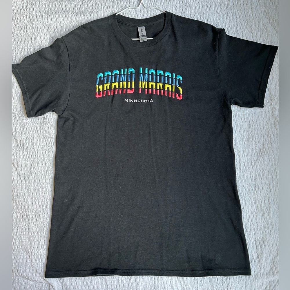 black oversized graphic tee